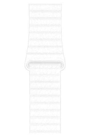 Curea Ceas Apple Watch Casual Leather White - WATCHERS