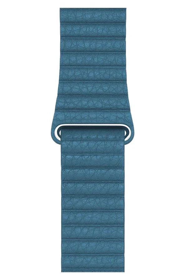 Curea Ceas Apple Watch Casual Leather Denim Blue - WATCHERS