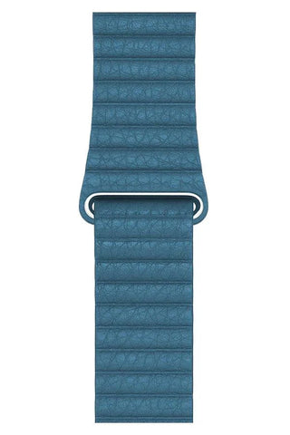 Curea Ceas Apple Watch Casual Leather Denim Blue - WATCHERS