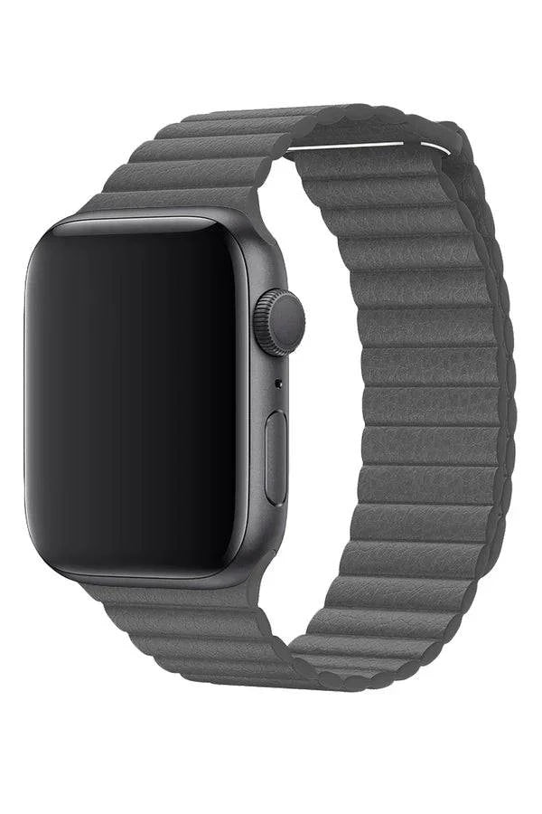 Curea Ceas Apple Watch Casual Leather Gray - WATCHERS