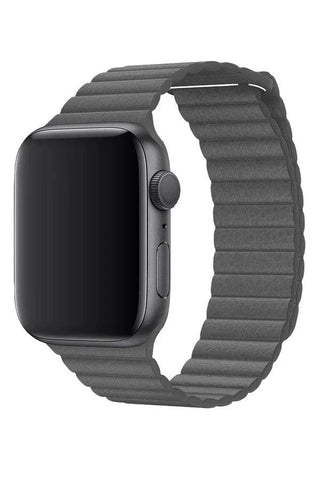 Curea Ceas Apple Watch Casual Leather Gray - WATCHERS