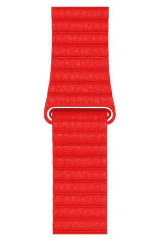 Curea Ceas Apple Watch Casual Leather Red - WATCHERS
