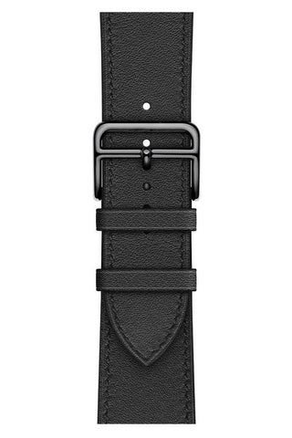 Curea Ceas Apple Watch Leather Monarch Black - WATCHERS
