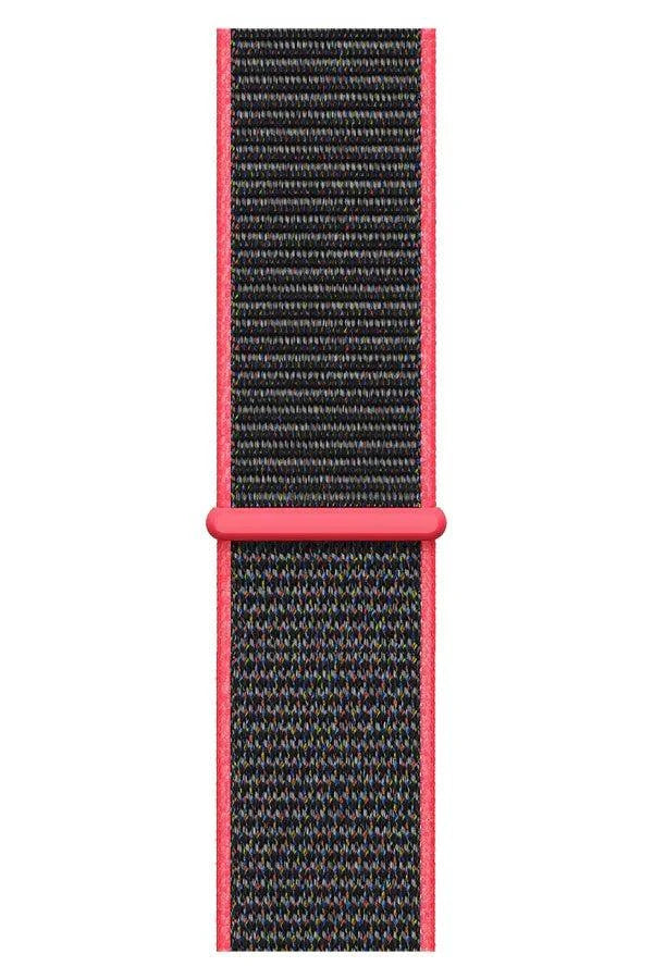 Curea Ceas Apple Watch Sport Nylon Raspberry Black - WATCHERS