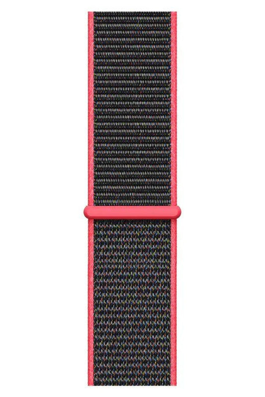Curea Ceas Apple Watch Sport Nylon Raspberry Black - WATCHERS