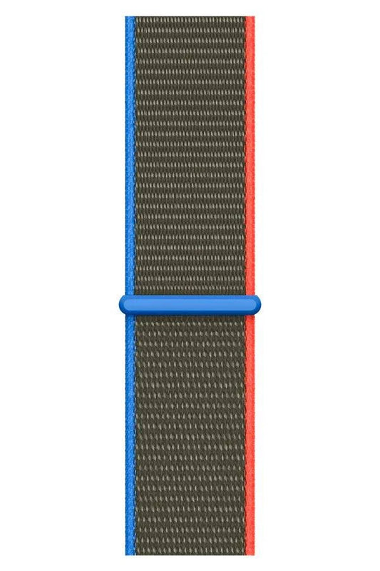 Curea Ceas Apple Watch Sport Nylon Olive Blue - WATCHERS