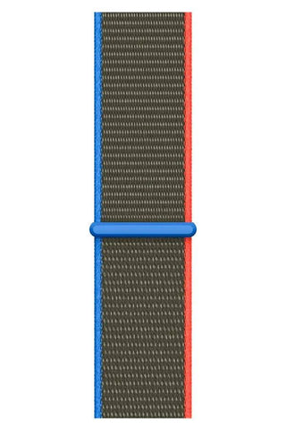 Curea Ceas Apple Watch Sport Nylon Olive Blue - WATCHERS