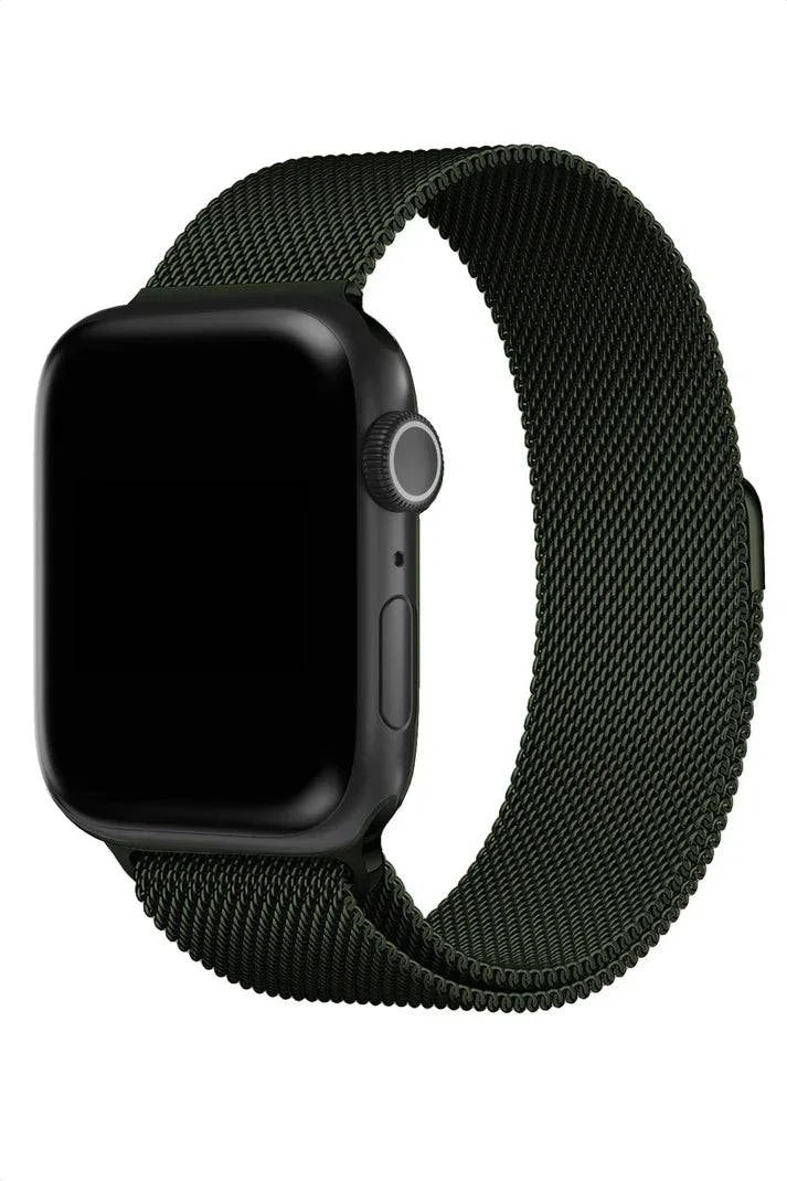 Curea Ceas Apple Watch Milanese Clover Green Metalica - WATCHERS