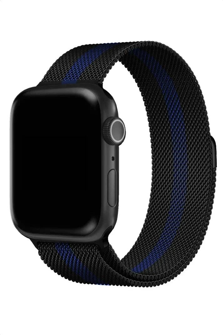 Curea Ceas Apple Watch Milanese Racing Blue Metalica - WATCHERS