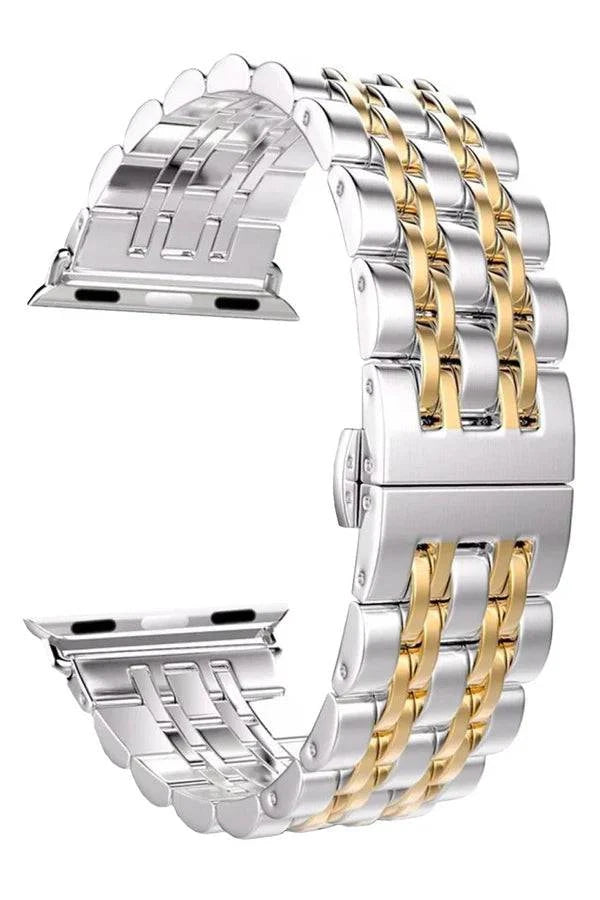Curea Ceas Apple Watch Steel Melanthe Silver/Gold - WATCHERS