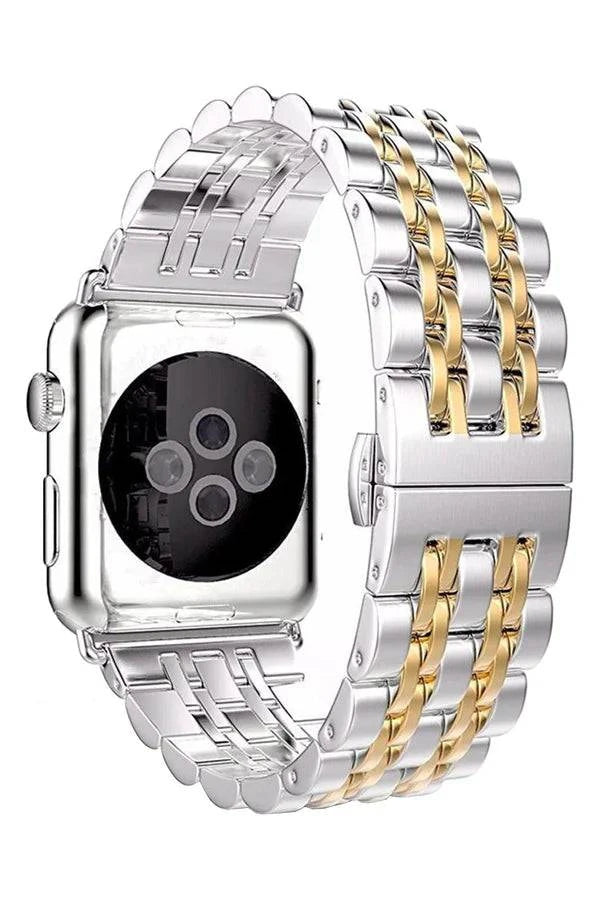 Curea Ceas Apple Watch Steel Melanthe Silver/Gold - WATCHERS