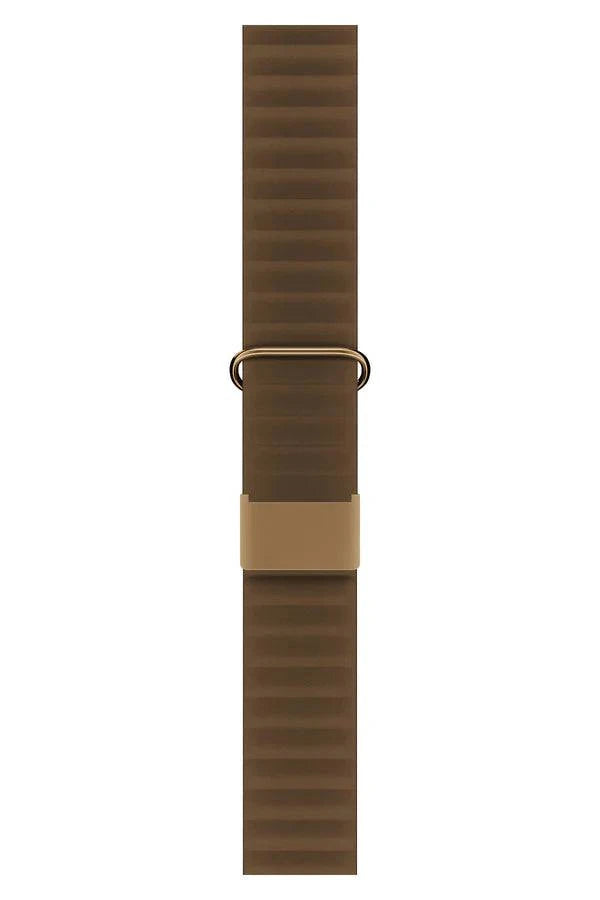 Curea Ceas Apple Watch Leather Majestic Light Brown - WATCHERS