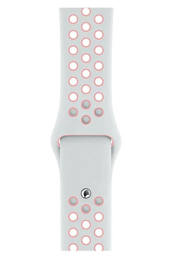 Curea Ceas Apple Watch Sport Silicon White SandPink - WATCHERS