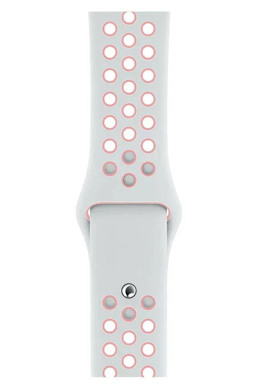Curea Ceas Apple Watch Sport Silicon White SandPink - WATCHERS