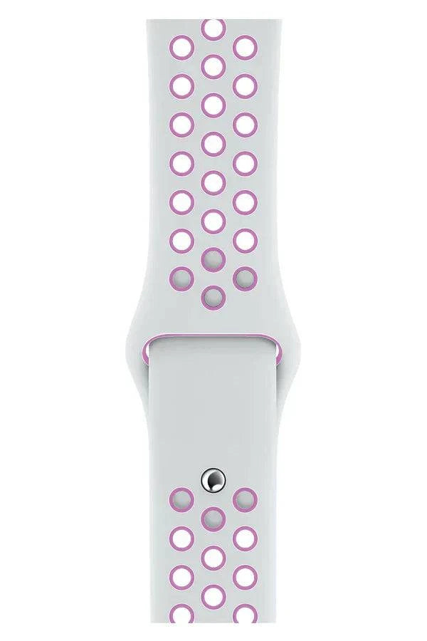 Curea Ceas Apple Watch Sport Silicon Lila White - WATCHERS