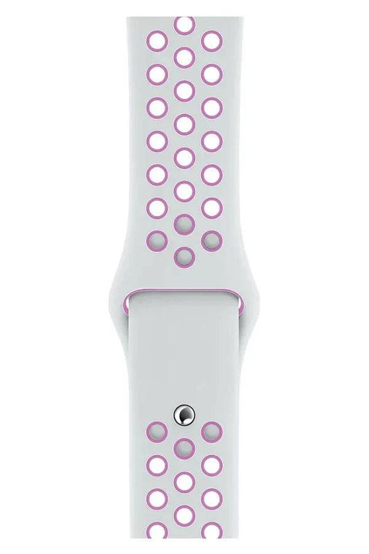Curea Ceas Apple Watch Sport Silicon Lila White - WATCHERS