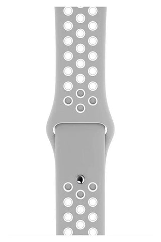 Curea Ceas Apple Watch Silicon Sport Gray White - WATCHERS