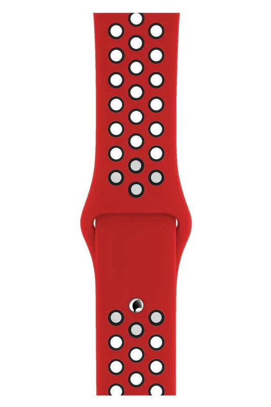 Curea Ceas Apple Watch Silicon Sport Red Black - WATCHERS