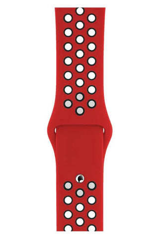 Curea Ceas Apple Watch Silicon Sport Red Black - WATCHERS