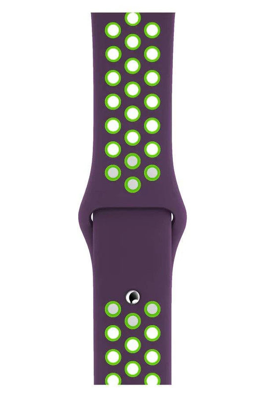 Curea Ceas Apple Watch Sport Silicon Purple Green - WATCHERS