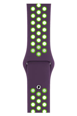 Curea Ceas Apple Watch Sport Silicon Purple Green - WATCHERS