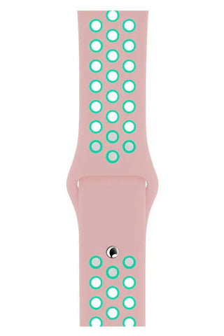 Curea Ceas Apple Watch Sport Silicon Pink Green - WATCHERS