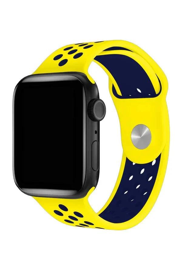 Curea Ceas Apple Watch Silicon Sport Yellow Lacivert - WATCHERS