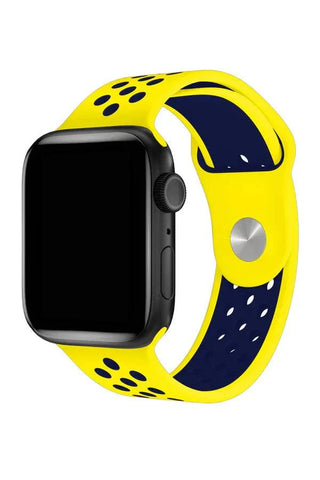 Curea Ceas Apple Watch Silicon Sport Yellow Lacivert - WATCHERS