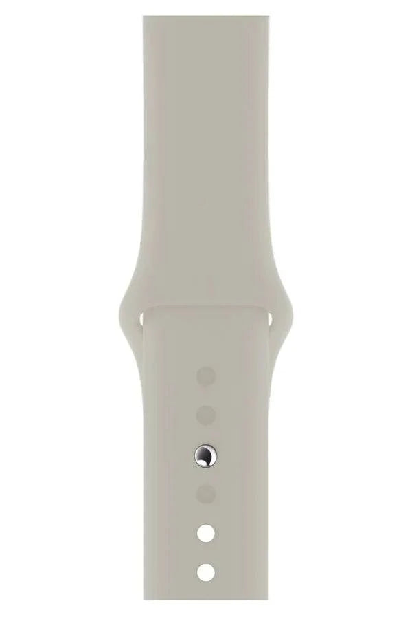 Curea Ceas Apple Watch Silicon Clasic Beige White - WATCHERS