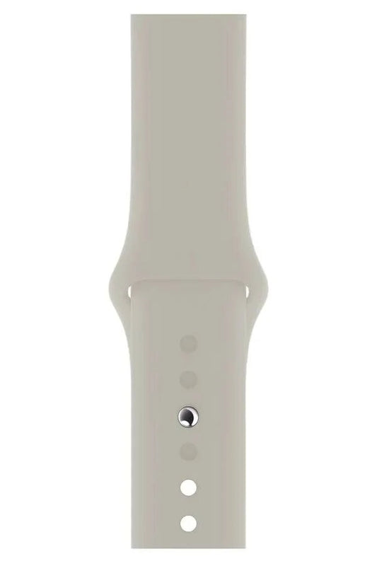 Curea Ceas Apple Watch Silicon Clasic Beige White - WATCHERS