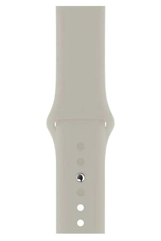 Curea Ceas Apple Watch Silicon Clasic Beige White - WATCHERS