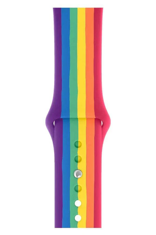 Curea Ceas Apple Watch Silicon Clasic Rainbow - WATCHERS