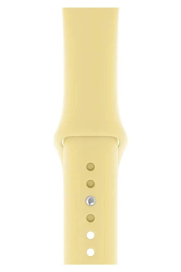 Curea Ceas Apple Watch Silicon Clasic Pale Yellow - WATCHERS