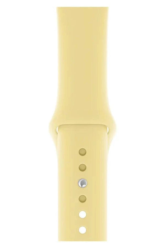 Curea Ceas Apple Watch Silicon Clasic Pale Yellow - WATCHERS