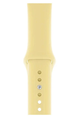 Curea Ceas Apple Watch Silicon Clasic Pale Yellow - WATCHERS