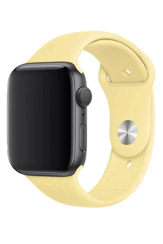 Curea Ceas Apple Watch Silicon Clasic Pale Yellow - WATCHERS