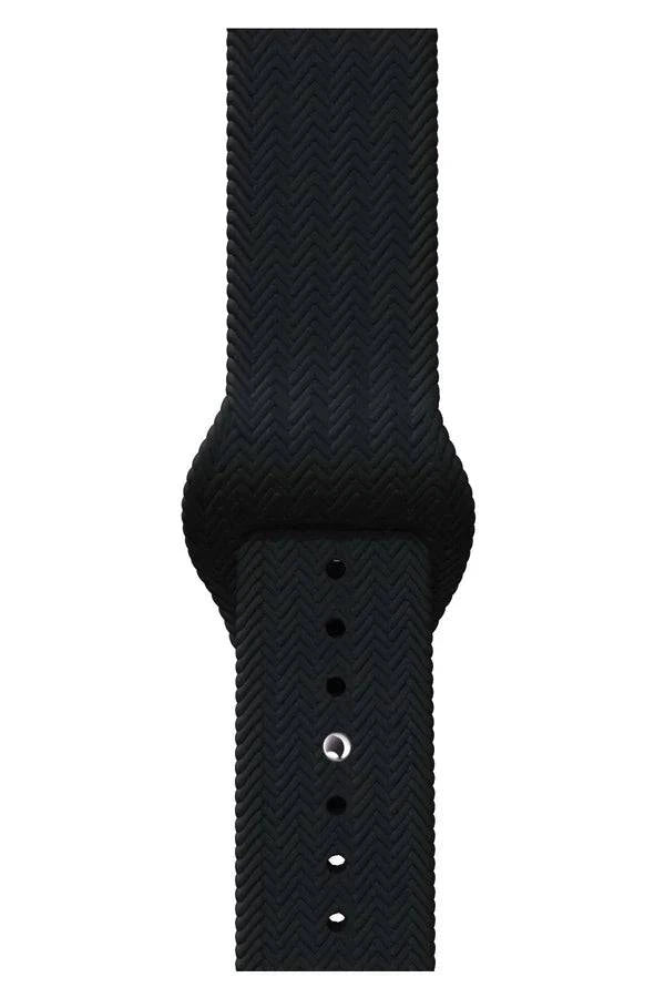 Curea Ceas Apple Watch Silicon Wave Black - WATCHERS