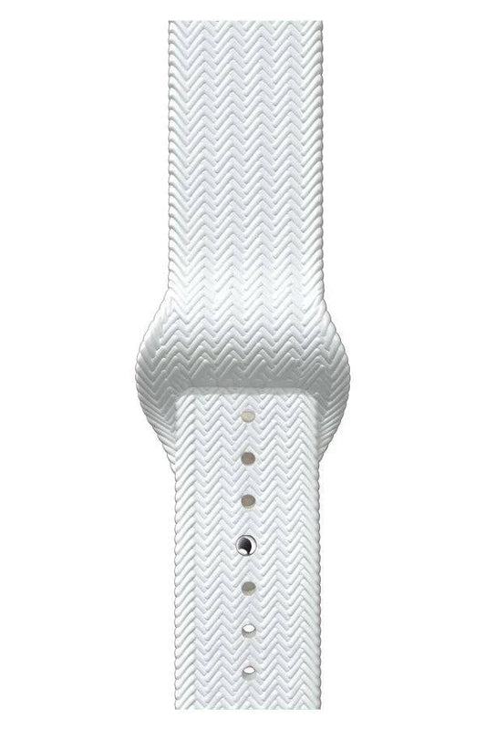 Curea Ceas Apple Watch Silicon Wave White - WATCHERS