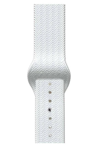 Curea Ceas Apple Watch Silicon Wave White - WATCHERS