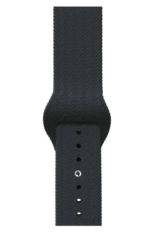 Curea Ceas Apple Watch Silicon Wave Dark Gray - WATCHERS