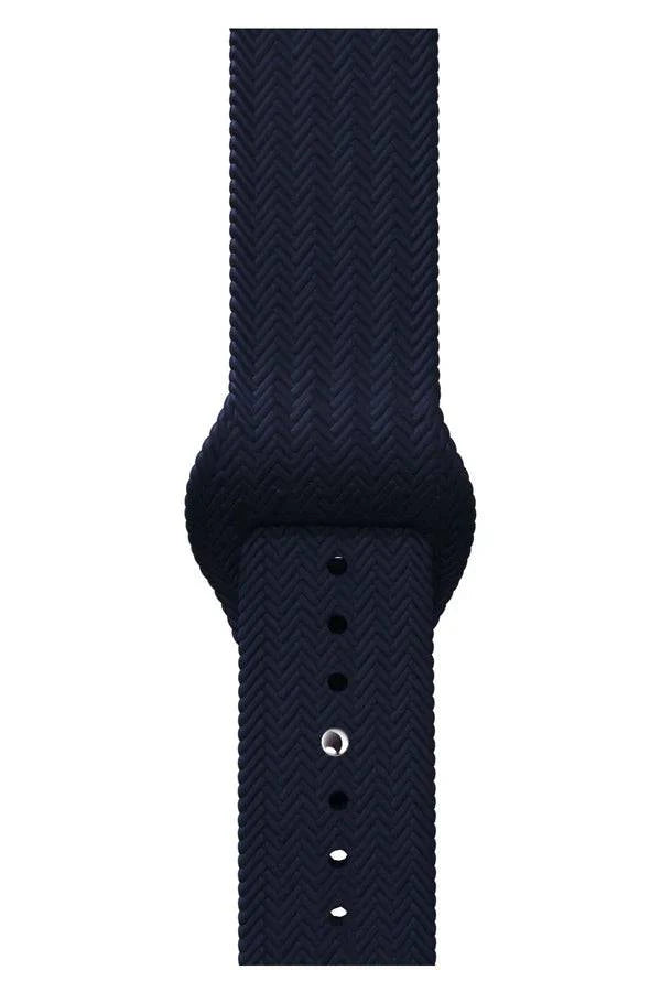 Curea Ceas Apple Watch Silicon Wave Navy Blue - WATCHERS