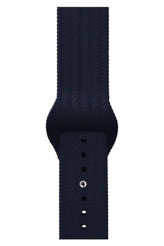 Curea Ceas Apple Watch Silicon Wave Navy Blue - WATCHERS