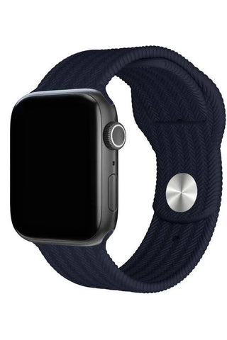 Curea Ceas Apple Watch Silicon Wave Navy Blue - WATCHERS