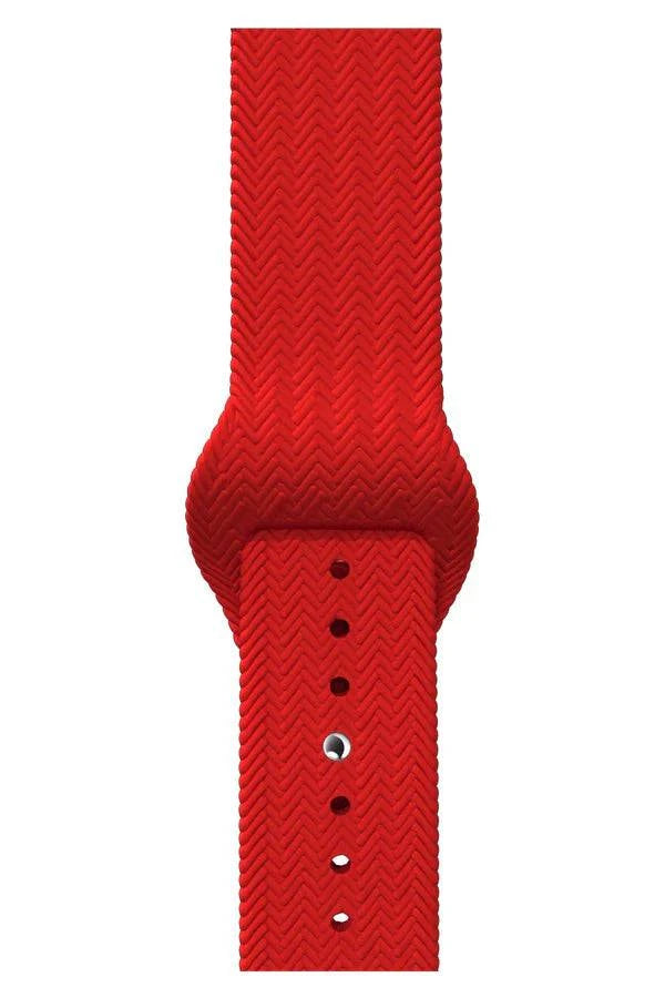 Curea Ceas Apple Watch Silicon Wave Red - WATCHERS