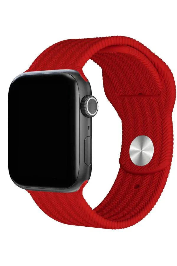 Curea Ceas Apple Watch Silicon Wave Red - WATCHERS
