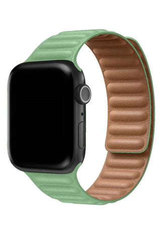 Curea Ceas Apple Watch California Leather Mint Green - WATCHERS
