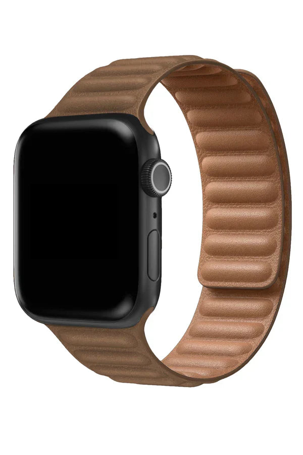 Curea Ceas Apple Watch California Leather Chocolate Brown - WATCHERS