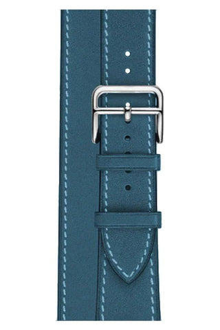 Curea Ceas Apple Watch Leather Monarch Spiral Blue - WATCHERS