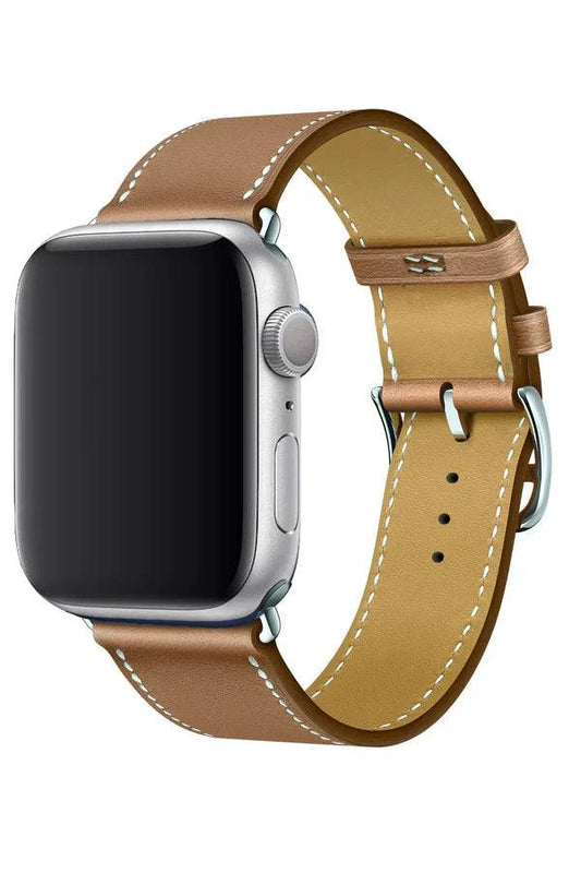 Curea Ceas Apple Watch Leather Monarch Gold - WATCHERS