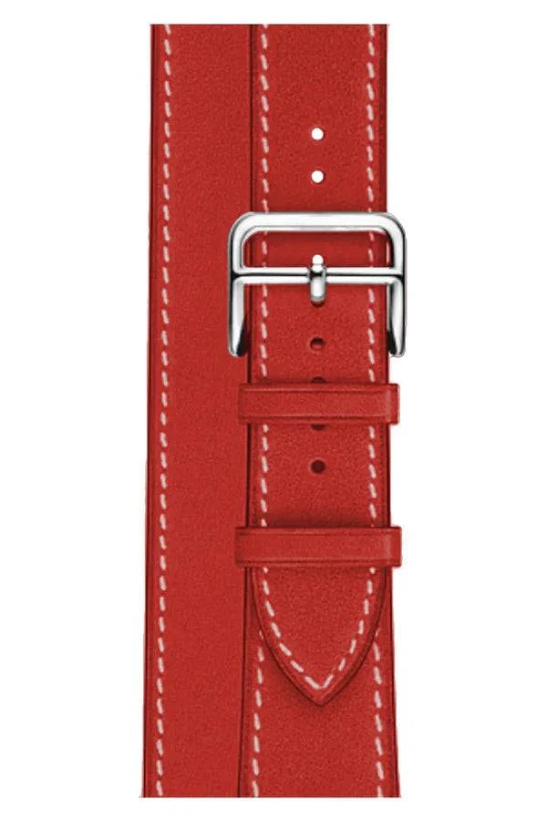 Curea Ceas Apple Watch Leather Monarch Spiral Red - WATCHERS